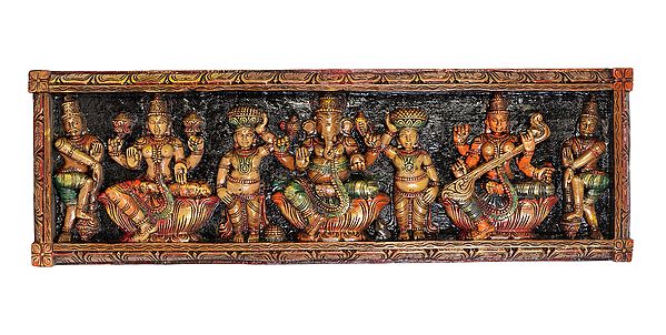 A Great Triad of Lakshmi Ganesha and Saraswati
