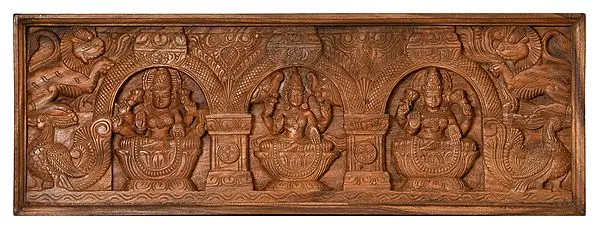 Auspicious Panel with Three Lakshmi