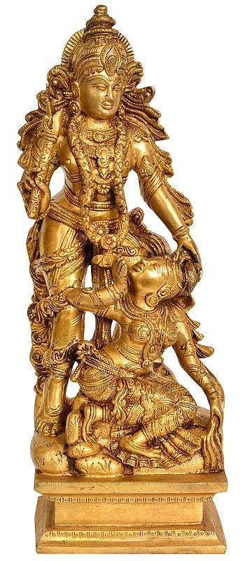 13" Radha Krishna In Brass | Handmade | Made In India