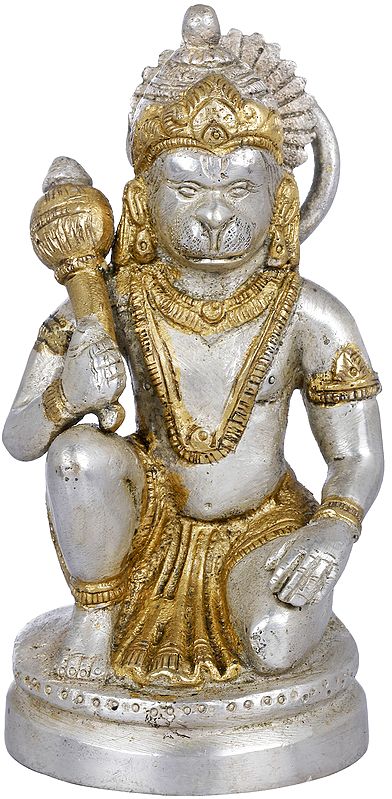 5" Sankat Mochan Hanuman Statue in Brass | Handmade | Made in India