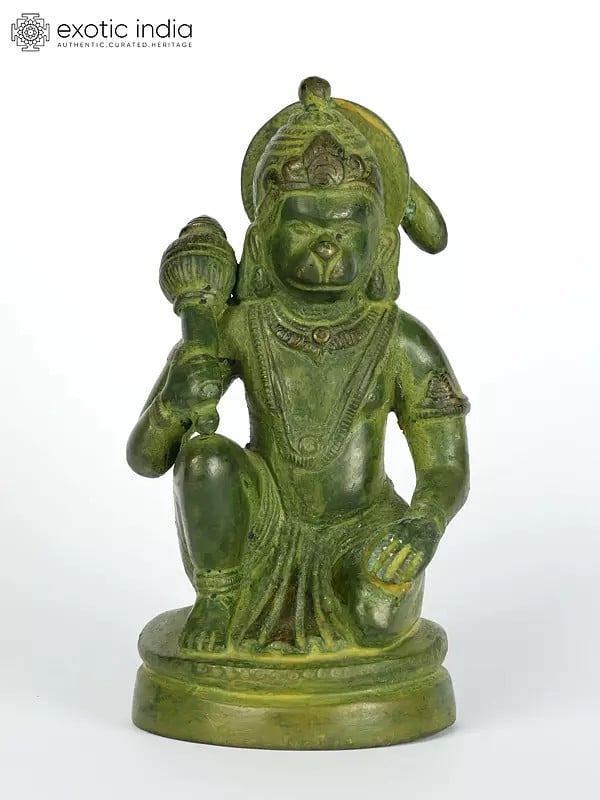 5" Sankat Mochan Hanuman Statue in Brass | Handmade | Made in India