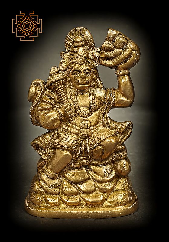 5" Lord Hanuman Brass Sculpture | Handmade | Made In India