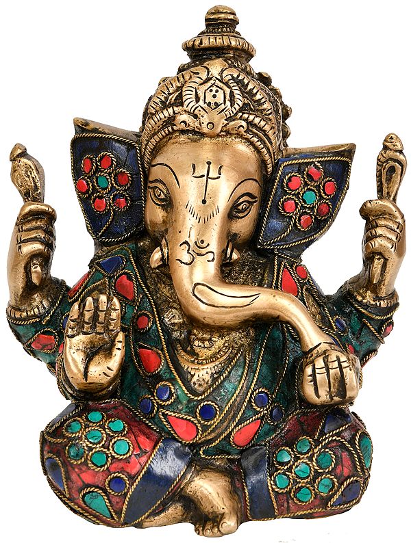 5" Lord Ganesha In Brass | Handmade | Made In India