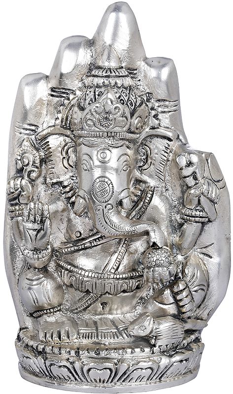 6" Lord Ganesha Brass Idol in Blessing Hand | Handmade | Made In India