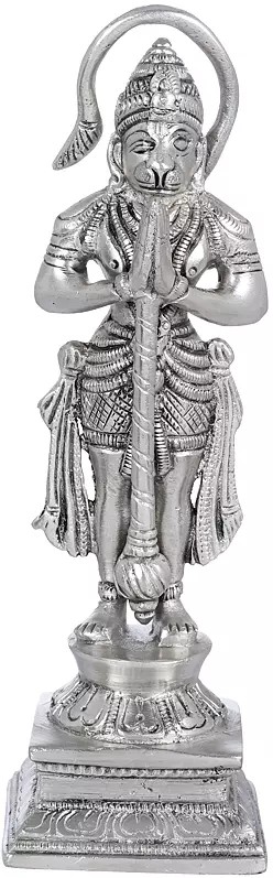 7" Standing Lord Hanuman In Brass | Handmade | Made In India