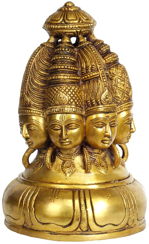9" Brass Ashta Mukhalingam | Handmade | Made in India