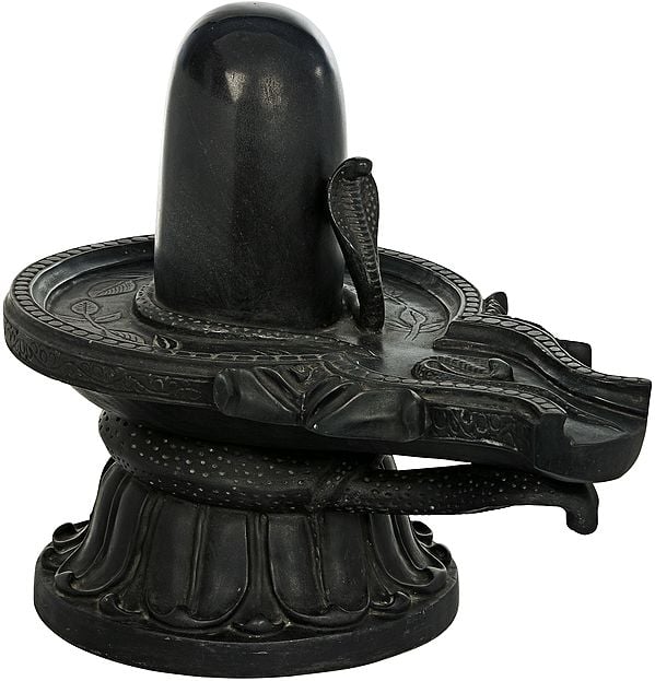 Super Large Black Stone Shiva Linga