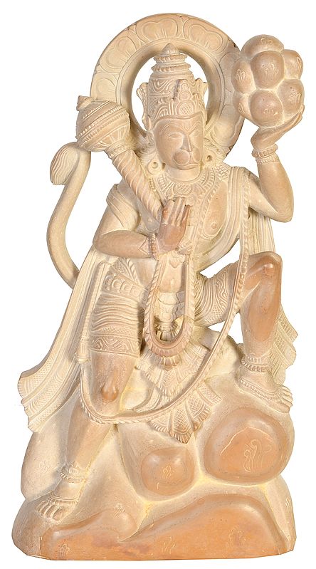 Lord Hanuman Carrying Mount of Sanjivani Herbs