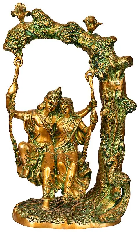 Radha Krishna on a Swing