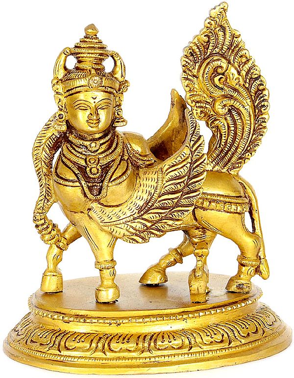 6" The Celestial Cow Kamadhenu In Brass | Handmade | Made In India