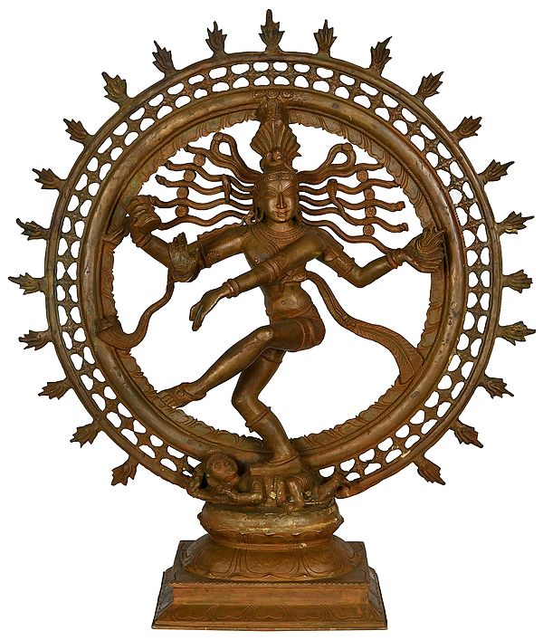 22" Lord shiva as Nataraja | Handmade | Madhuchista Vidhana (Lost-Wax) | Panchaloha Bronze from Swamimalai