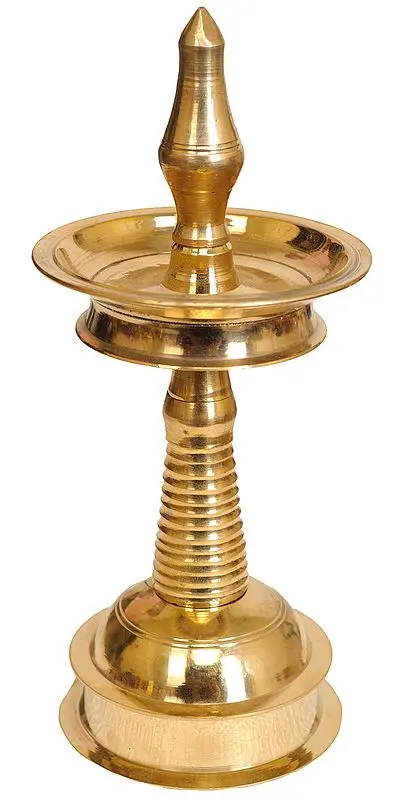 Brass Puja Lamp from Kerala