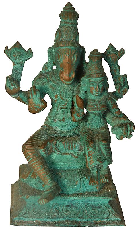 Lord Hayagriva with Goddess Lakshmi