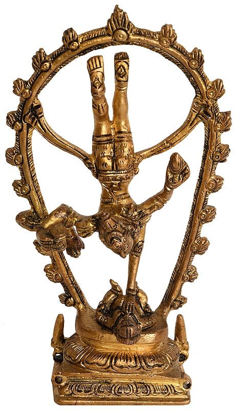 6" Acrobat Nataraja In Brass | Handmade | Made In India