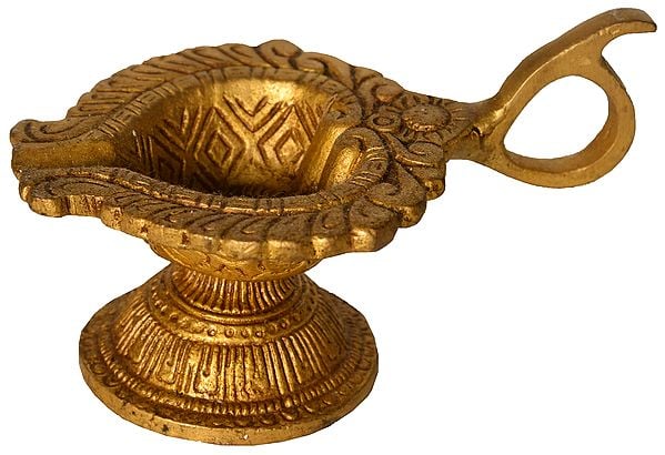 2" Handheld Aarti Diya In Brass | Handmade | Made In India