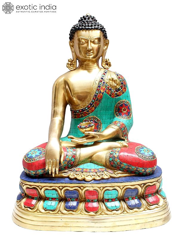 23" Brass Bhumisparsha Buddha