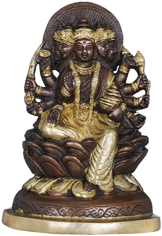 5" Gayatri Devi In Brass | Handmade | Made In India