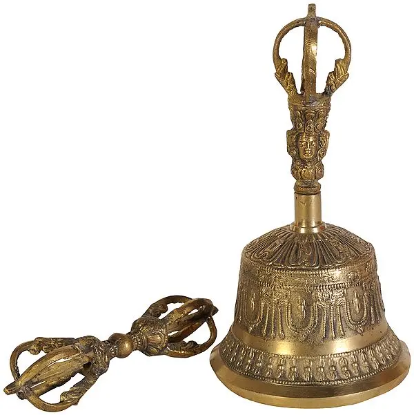 Tibetan Buddhist Thunderbolt Scepter (Dorje) and Bell