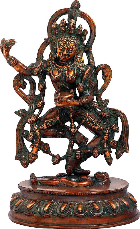 12" Tibetan Buddhist Deity- Vajra Dakini In Brass | Handmade | Made In India
