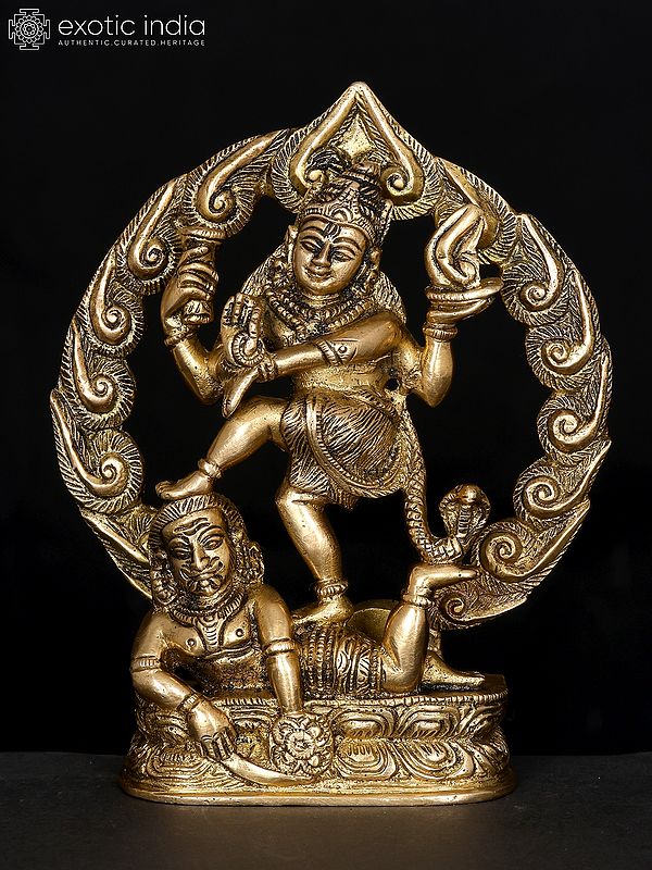 6" Cosmic dance of Nataraja Brass Statue | Handmade | Made in India