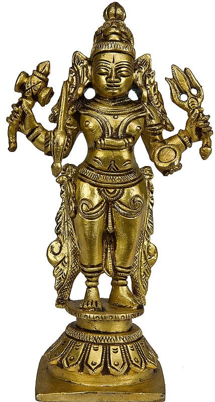 5" Goddess Mariamman In Brass | Handmade | Made In India