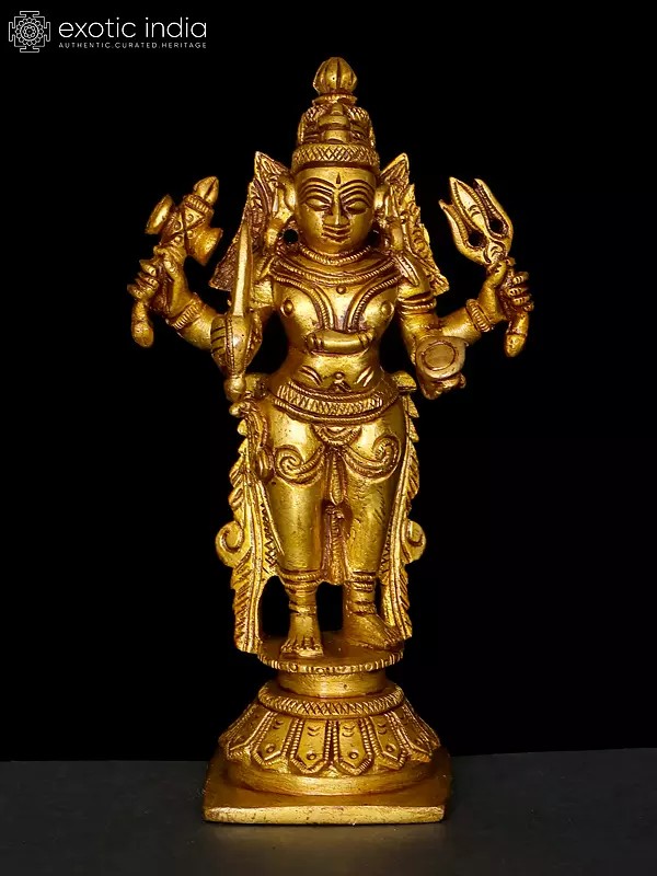 5" Goddess Mariamman Sculpture in Brass | Handmade | Made in India