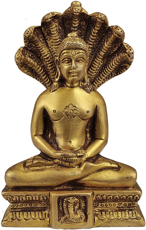 4" First Jain Tirthankara Rishabha Deva Statue in Brass | Handmade | Made in India