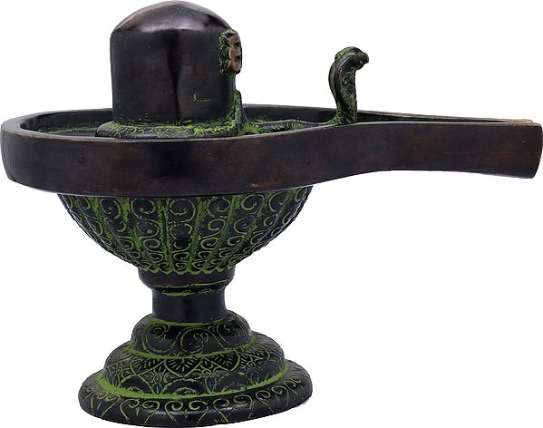 8" Shiva Linga Statue in Brass | Handmade | Made in India
