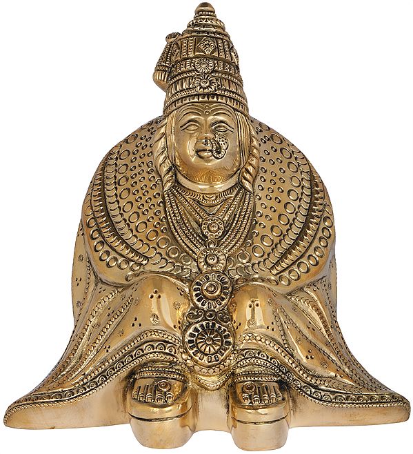 7" Shivaji's Protector Tulja Bhavani In Brass | Handmade | Made In India