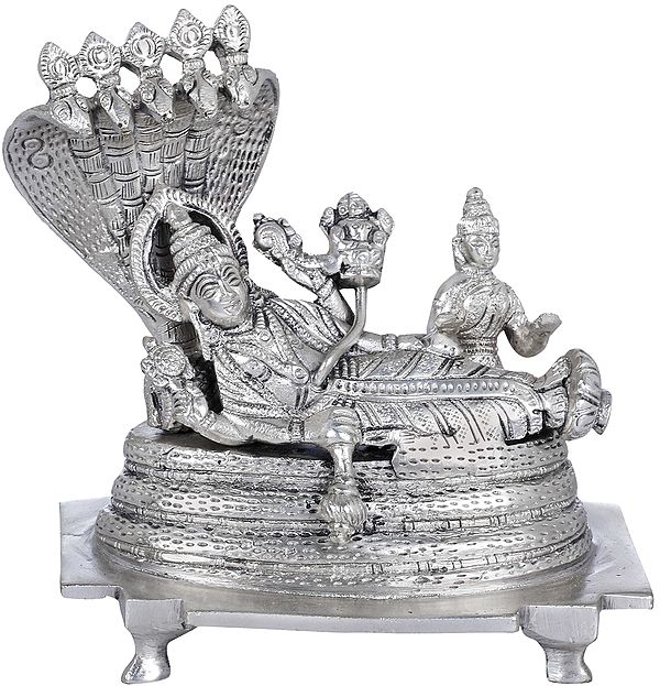 5" Brass Sheshasayi Vishnu Statue | Handmade | Made in India