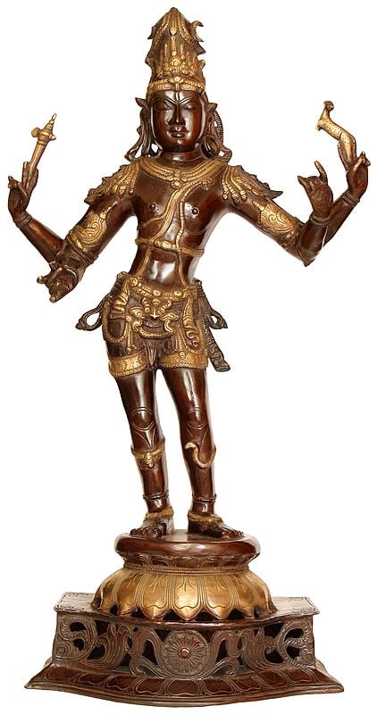 31" Large Size Lord Shiva as Pashupatinath In Brass | Handmade | Made In India