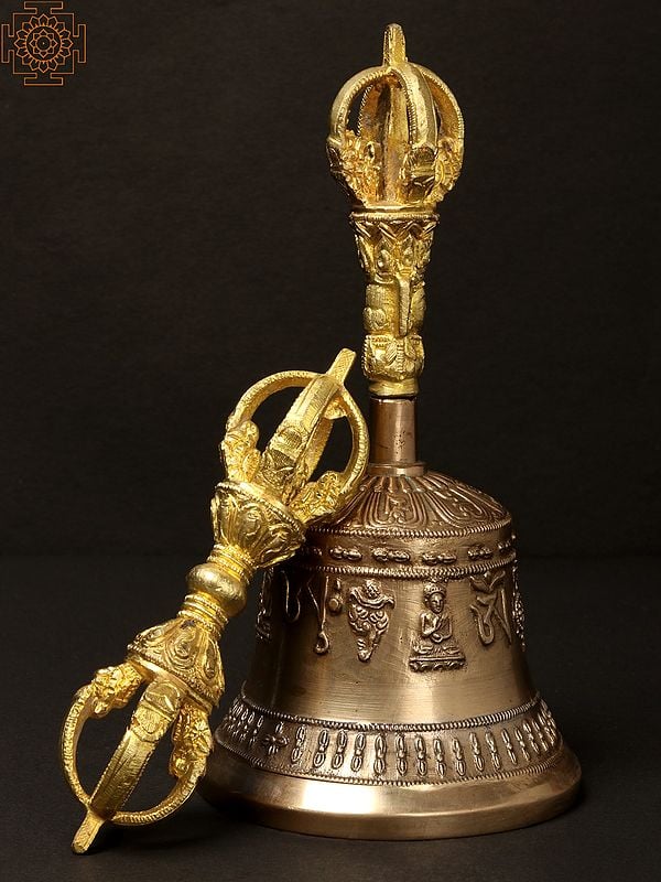 7" Tibetan Buddhist Bell Dorje | Handmade
