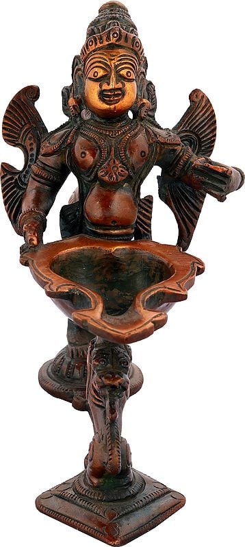 5" Garuda Lamp in Brass | Handmade | Made in India