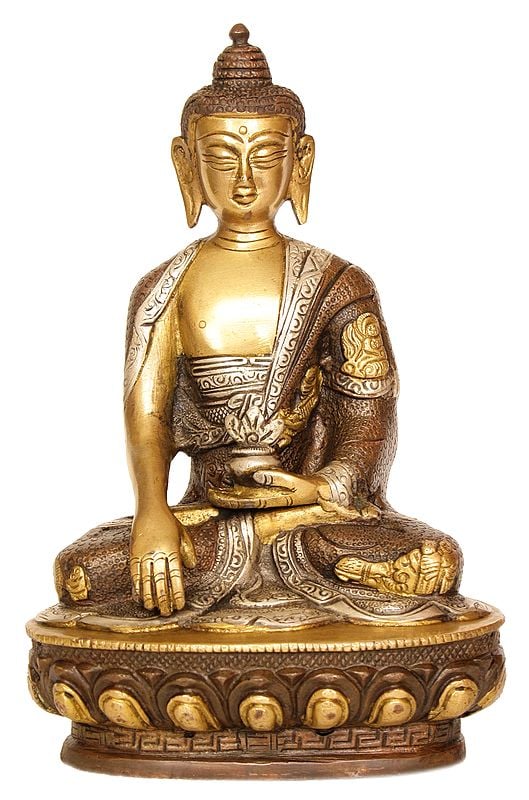 8" Buddha in Bhumisparsha Mudra In Brass | Handmade | Made In India