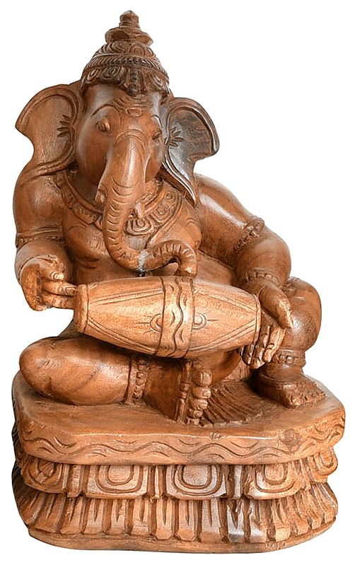 Musician Ganesha Playing Dholaka