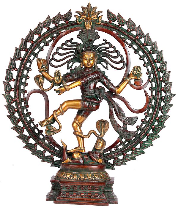 25" Nataraja in OM (AUM) In Brass | Handmade | Made In India