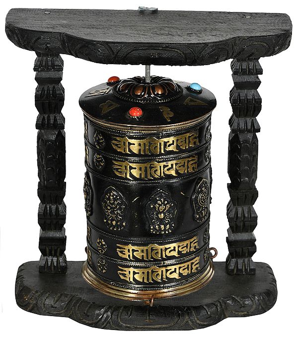 Made in Nepal Enshrined Prayer Wheel (Tibetan Buddhist)