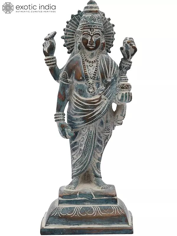 7" Dhanvantari - The Physician of Gods In Brass | Handmade | Made In India