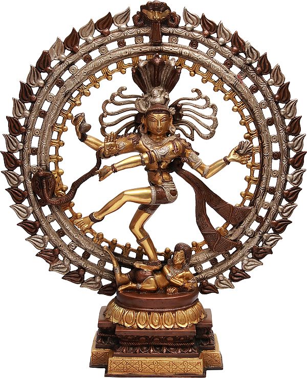 22" Lord Shiva as Nataraja in Brass | Indian Handcrafted Idol