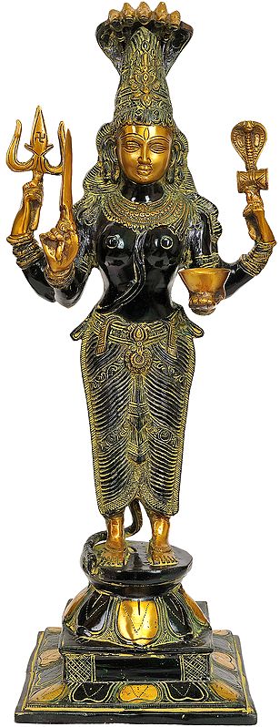 25" Goddess Mariamman Brass Idol | Handmade | Made in India
