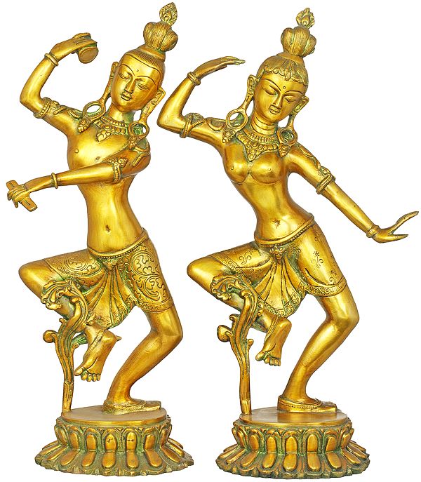 17" Dancing Shiva Parvati in Brass | Handmade | Made In India