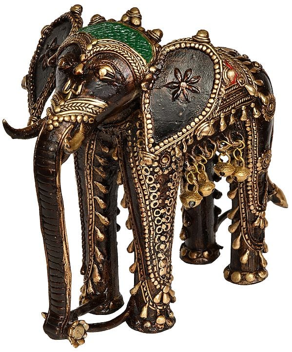 Elephant with ghungroos (Folk Statue from Bastar)