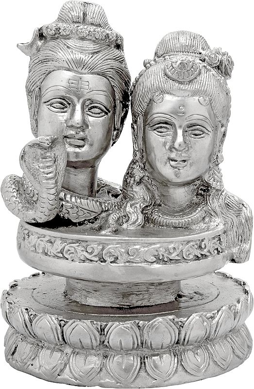 6" Shiva Parvati Linga in Brass | Handmade | Made in India