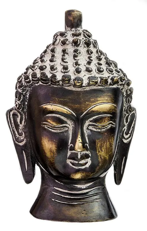 Meditative Buddha Head (Small Sculpture)