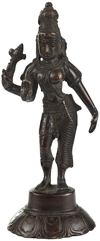 6" Ardhanarishvara Statue (Shiva Shakti) In Brass | Handmade | Made In India