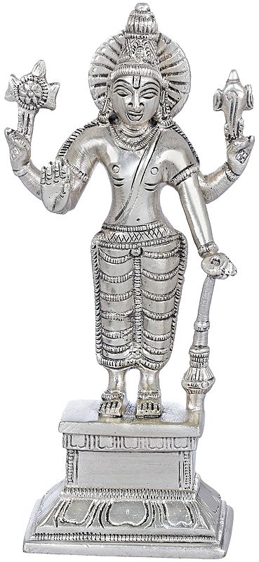 7" Lord Vishnu | Handmade | Brass | Made In India