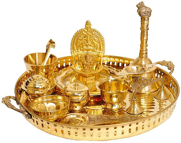 Puja Thali for Worship of Lord Ganesha
