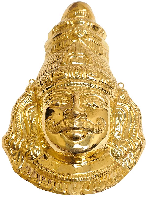 13" Virabhadra Mask (Repousse) | Handmade | Made In South India
