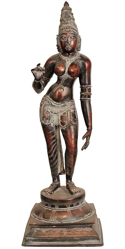 23" Large Size Devi Parvati In Brass | Handmade | Made In India