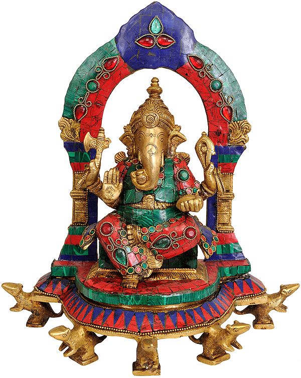 11" The Grandeur Of Lord Ganesha In Brass | Handmade | Made In India